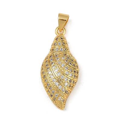 Brass Micro Pave Cubic Zirconia Pendants