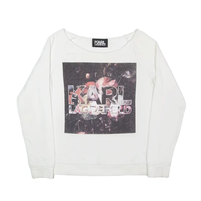 KARL LAGERFELD Sweatshirt White Womens S