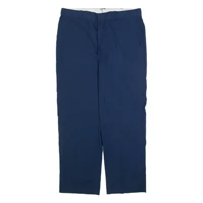 DICKIES Mens Trousers Blue Regular Straight W36 L29