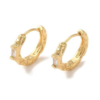 Brass Micro Pave Cubic Zirconia Earrings for Women
