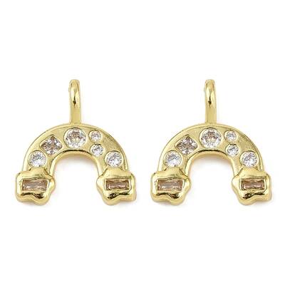 Brass Micro Pave Cubic Zirconia Pendants