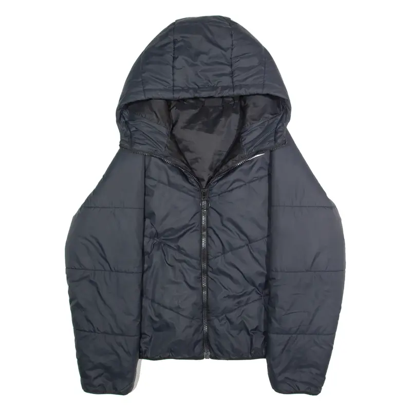 NIKE Mens Puffer Jacket Black Hooded M