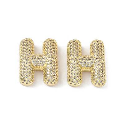 Brass Micro Pave Clear Cubic Zirconia Pendants