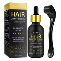 Minoxidil Serum with Micro Needle Roller, 1 Box Hair Care Essence, Strengthening Hair Serum, Natural Hair Care Product for Me...