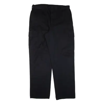 DICKIES Cargo Workwear Mens Trousers Black Regular Straight W38 L32