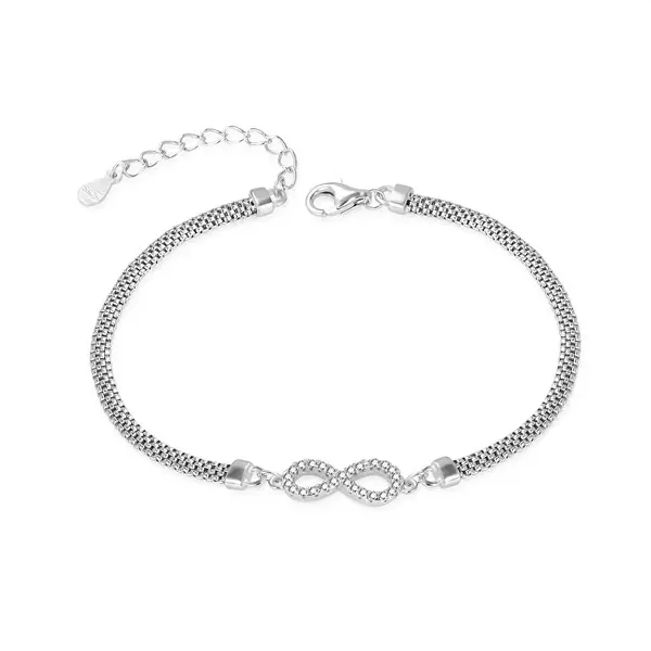 Agato Elegant Infinity Silver Bracelet AGB770/21