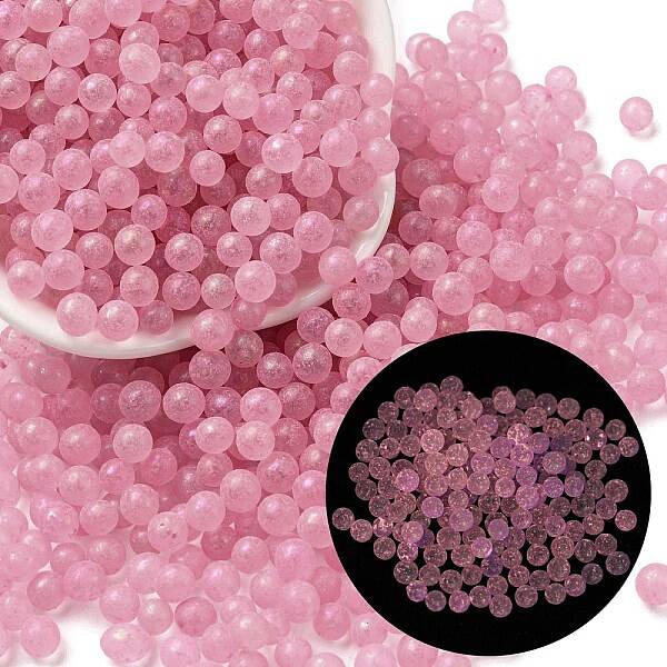 Luminous Glow in the Dark Transparent Glass Round Beads