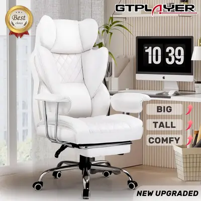 【Dealsforyou】GTPLAYER Big and Tall Office Chair with Pocket Spring Lumbar Support, Ergonomic Comfortable Wide Office Chai...