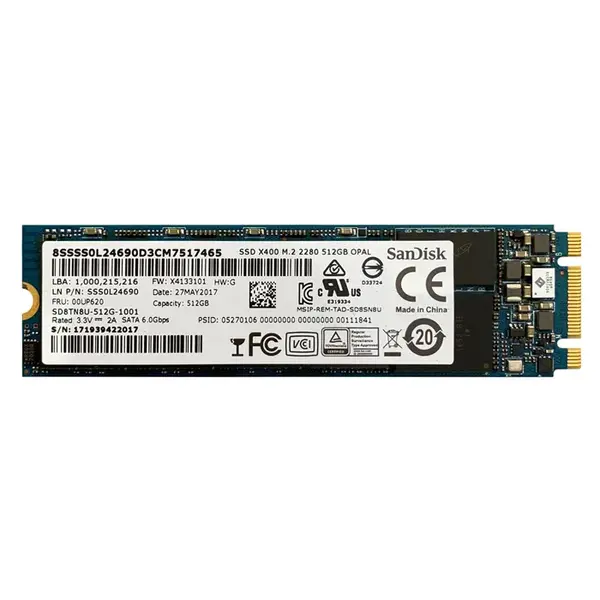 SD8TN8U-512G-1001 SanDisk X400 512GB TLC SATA 6Gb/s M.2 2280 Internal Solid State Drive