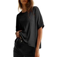Dokotoo Women's Tops for Women 2025 Loose Oversized Basic Tee Comfortable Soft Fabric Flattering Fit - Womenswear