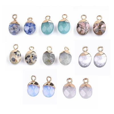 Electroplate Natural & Synthetic Gemstone Charms