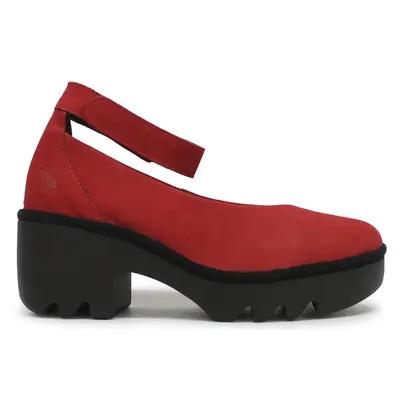Fly London TIRY497FLY Mousse Leather Women's Comfort Shoes - Lipstick Red - Size:US 8-8.5 Women