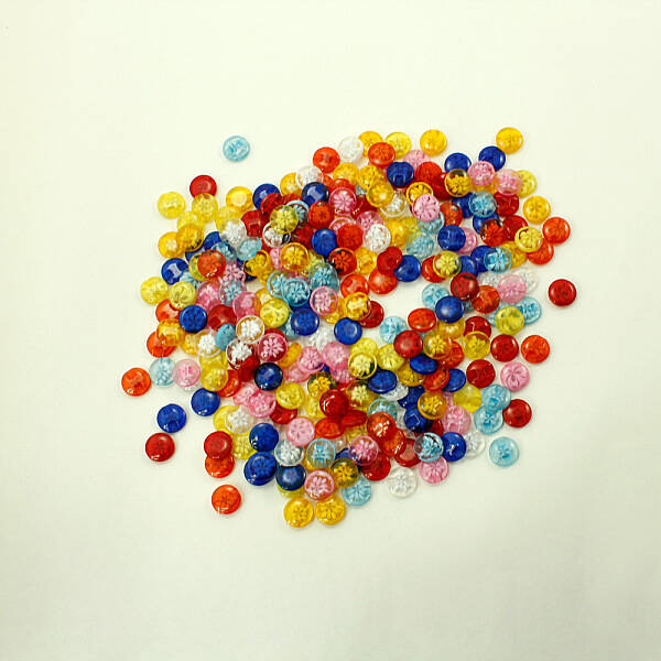 Translucent Pattern Mixed Color Buttons