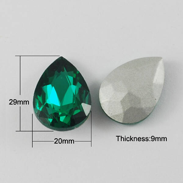 Glass Point Back Rhinestone