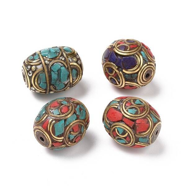 Handmade Tibetan Style Brass Beads
