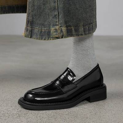 CHIKO Mael Round Toe Block Heels Loafers Shoes