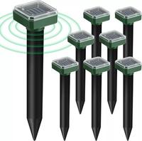 US Stock 4/8 Pack Mole Repellent Ultrasonic Solar Powered Animal Repellent for Outdoor