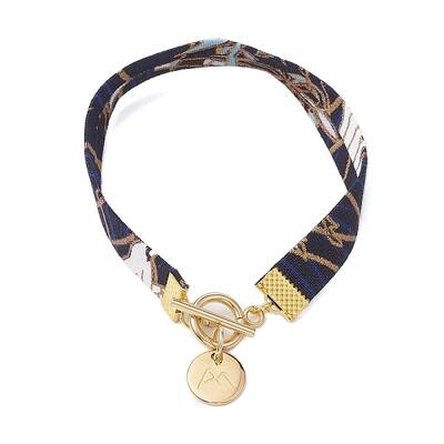 Ethnic Style Polyester Leaf Printed Ribbon Bracelets