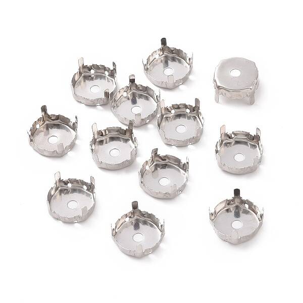 Non-Tarnish 201 Stainless Steel Rhinestone Claw Settings