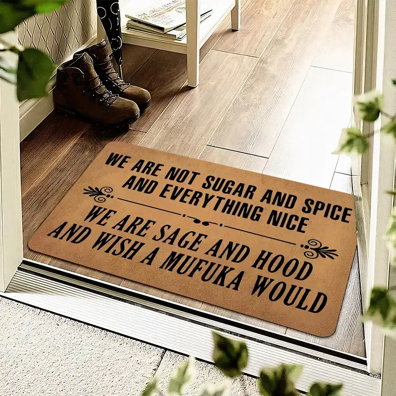 Letter Pattern Welcome Door Mat, Easy To Clean Non-slip Entrance Mat, Unique Rugs, Household Decorative Floor Mat for Indoor ...