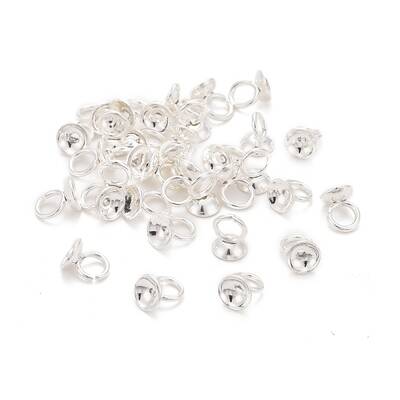 201 Stainless Steel Bead Cap Pendant Bails