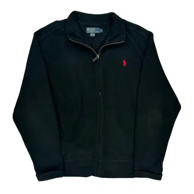 Polo By Ralph Lauren Zip Up - Large Black Cotton