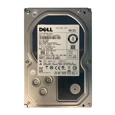 HX1GT Dell 3TB 6Gb/s SATA 7200 3.5-Inch Hard Drive