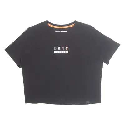 DKNY Cropped Womens T-Shirt Black M