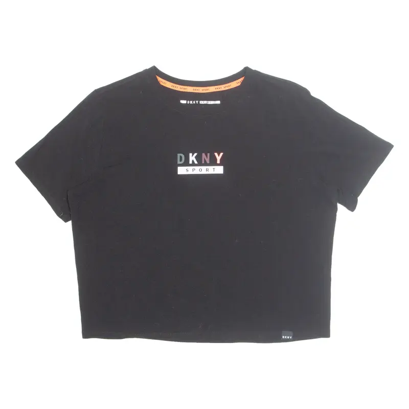 DKNY Cropped Womens T-Shirt Black M