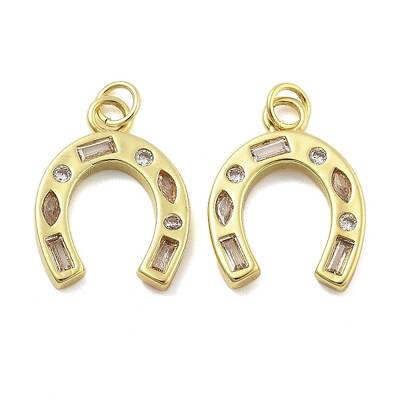 Brass Micro Pave Cubic Zirconia Pendants