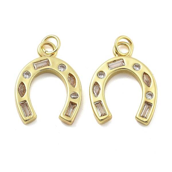 Brass Micro Pave Cubic Zirconia Pendants