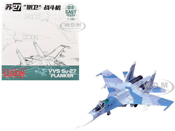 Sukhoi Su-27 Flanker-B Aircraft Blue 388, Paris Air Show (1989) Soviet Air Force 1/100 Diecast Model Airplane by Legion