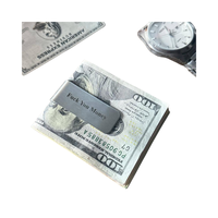 Sleek Stainless Steel Money Clip with Motivational Engraving - Premium Cash Holder