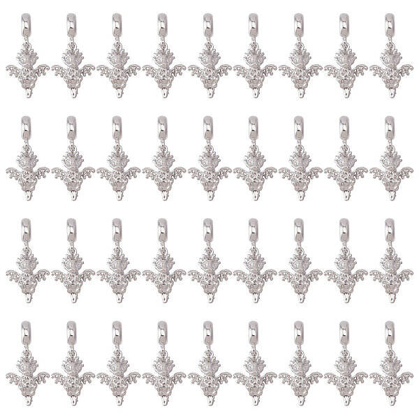 36Pcs Alloy European Dangle Charms