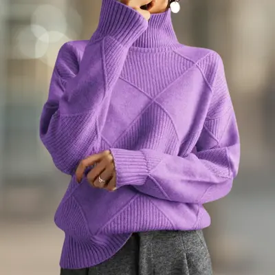 Aspen Ultra Cozy Ribbed Knit Turtleneck Women's Sweater
