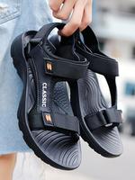 Men's Casual Plain Color Velcro Sport Sandals, Minimalist Outdoor Beach Sandals, Summer Casual Comfortable Sandals for Men fo...