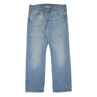 LEVI'S 501 Jeans Mens Blue Regular Straight Stone Wash W34 L30