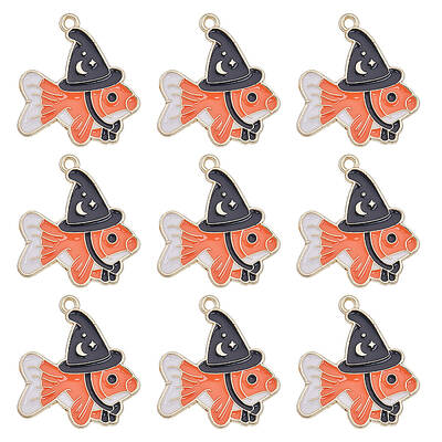 28Pcs Alloy Enamel Pendants