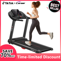 CURSOR FITNESS Home Folding PRO Treadmill with Pulse Sensor, 2.5 HP Quiet Brushless, 7.5 MPH, 265 LBS Capacity