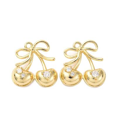 Brass Micro Pave Cubic Zirconia Pendants