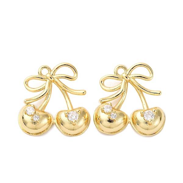 Brass Micro Pave Cubic Zirconia Pendants