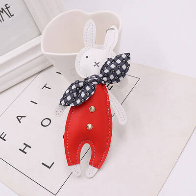 PU Leather Rabbit Keychain