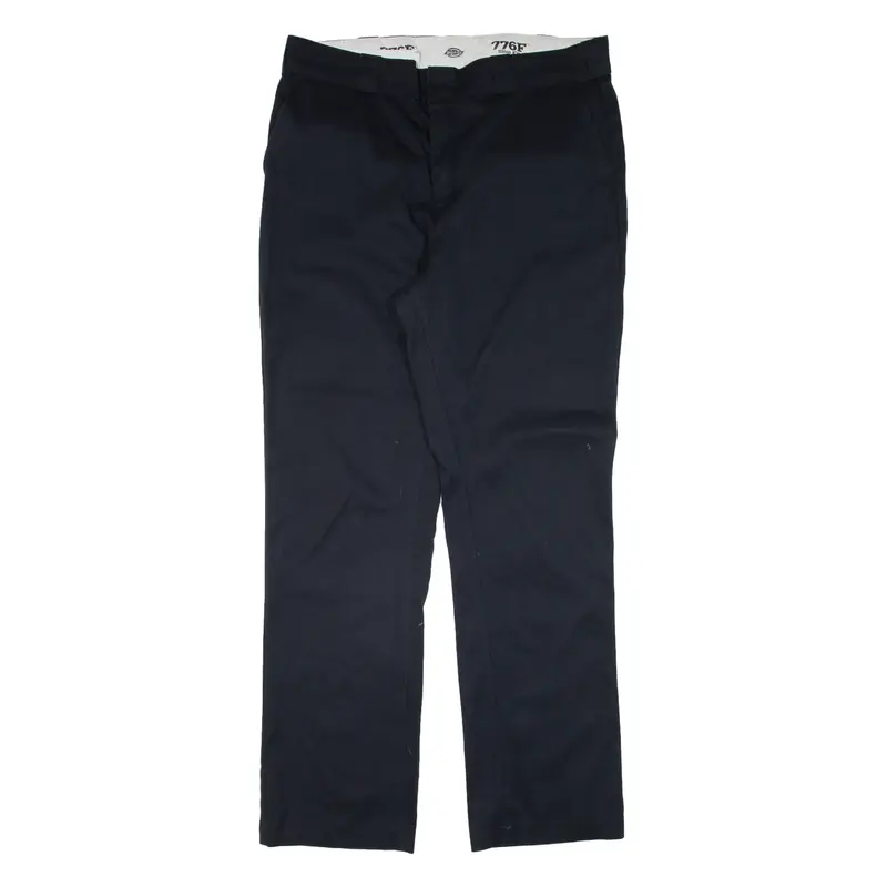 DICKIES 776 Workwear Womens Trousers Black Slim Straight W36 L30