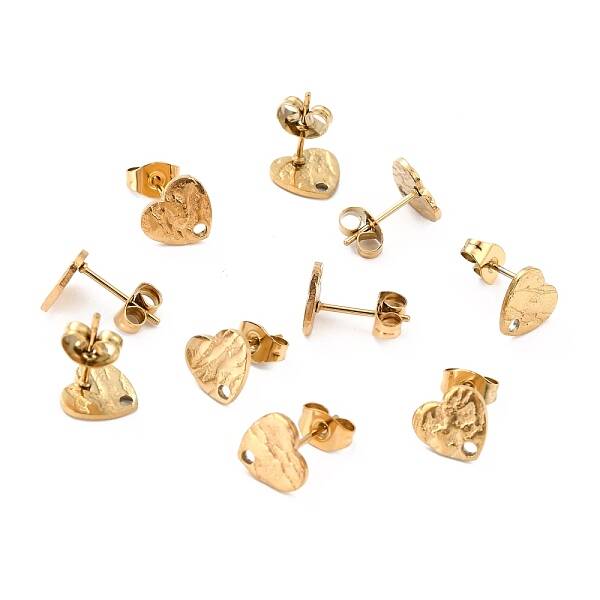 Ion Plating(IP) 304 Stainless Steel Stud Earring Findings