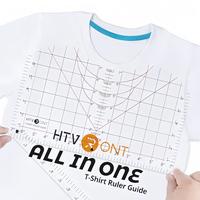 HTVRONT Tshirt Ruler Guide for Vinyl Alignment - Tshirt Measurement Tool for Heat Press in HTV Vinyl , T Shirt Ruler to Cente...