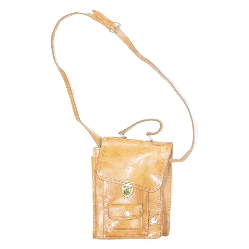 Womens Crossbody Bag Brown Leather 90s