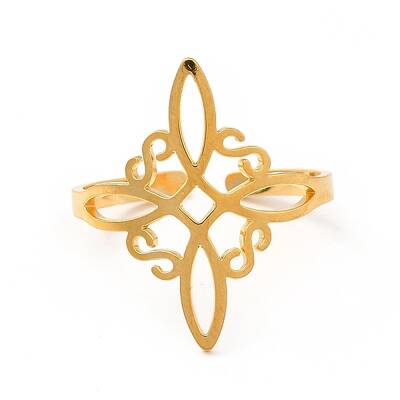 304 Stainless Steel Sailor's Knot Open Cuff Ring