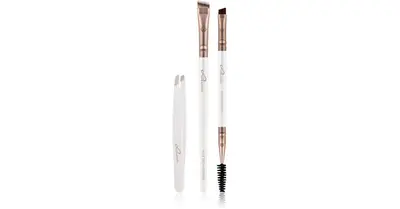 Luvia Cosmetics Prime Vegan Eyebrow Kit Pearl White / Metallic Coffee Brown 3 pieces