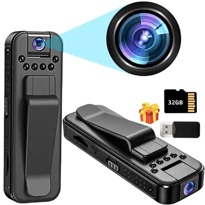 Wireless Vlog Body Camera, Wearable Body Cam with Night-Vision & 180° Rotation Lens, Portable Sport DV Camcorder for Outdoor...