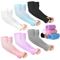 12 Pairs Sun Protection Sleeves UV Cooling Arm Men Women Sports with Thumb Hole for Driving, Golfing, Fishing, Cycling, Hikin...